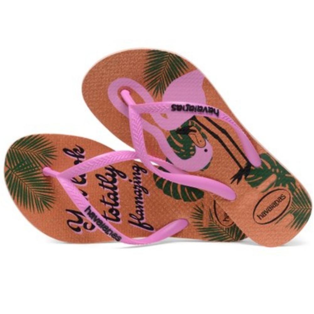 NWT Girl's Havaianas Ballet Rose Flip-flops